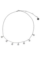 beautiful adjustable silver bitty daisies charm baby necklace